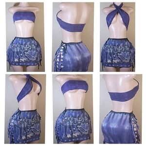Purple Tie Dye Custom Skirt Set